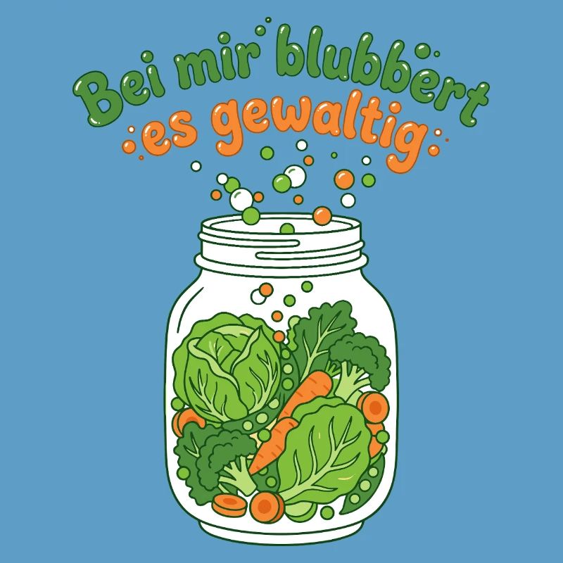 Fermentation Gemüse Einmachglas Blubbern