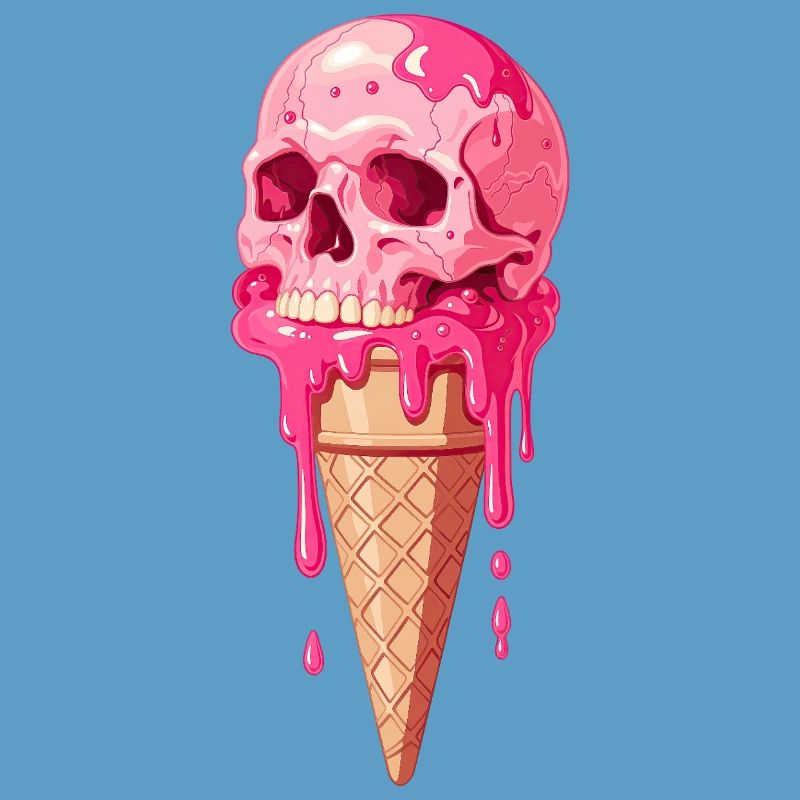 Pink Skull Eiscreme