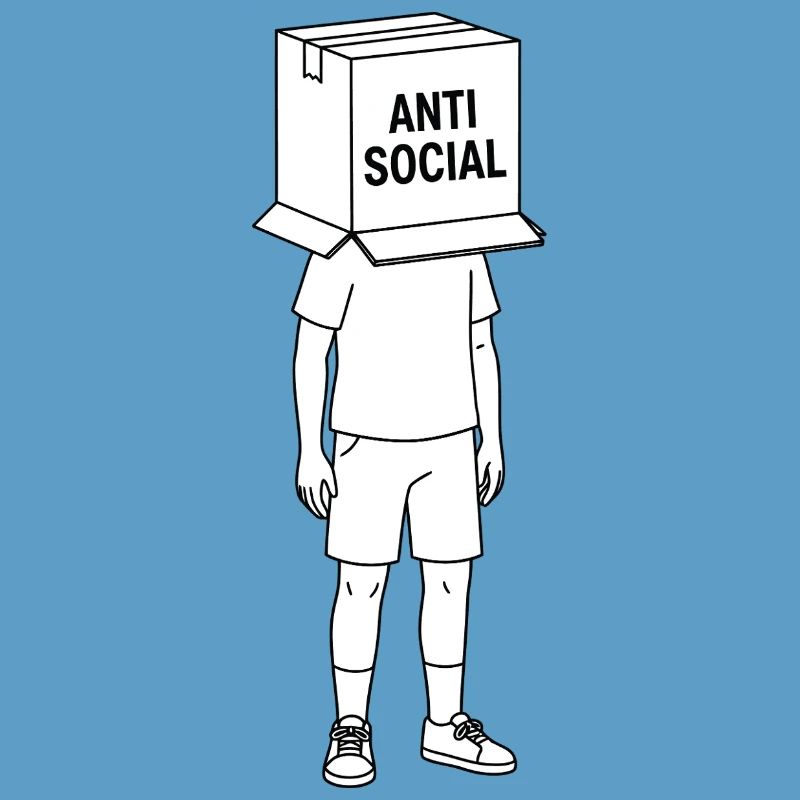 Antisoziales Box-Art-Tee