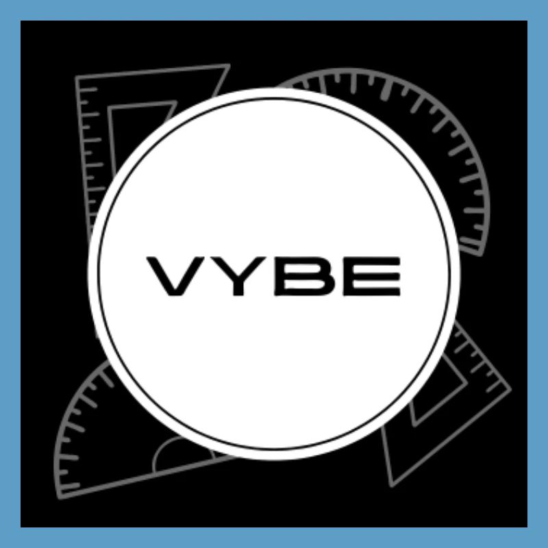 Tech-inspired VYBE graphic design