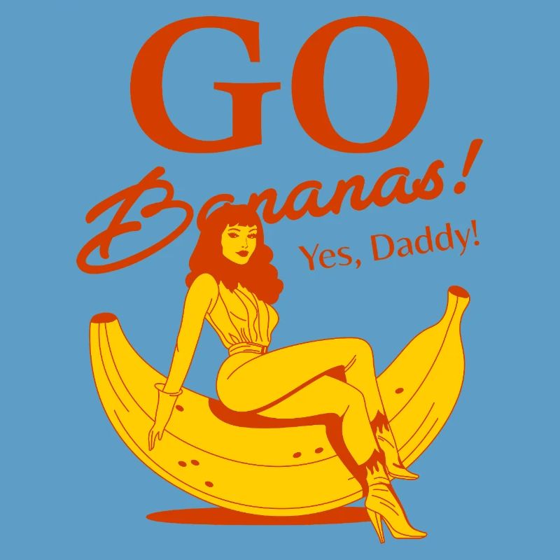 Mädchen auf einer banane
