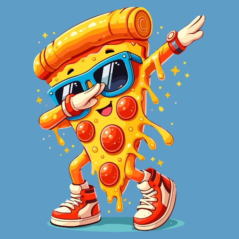 Dabbing Pizza with Sunglasses Dab Dance Cheese Pizza