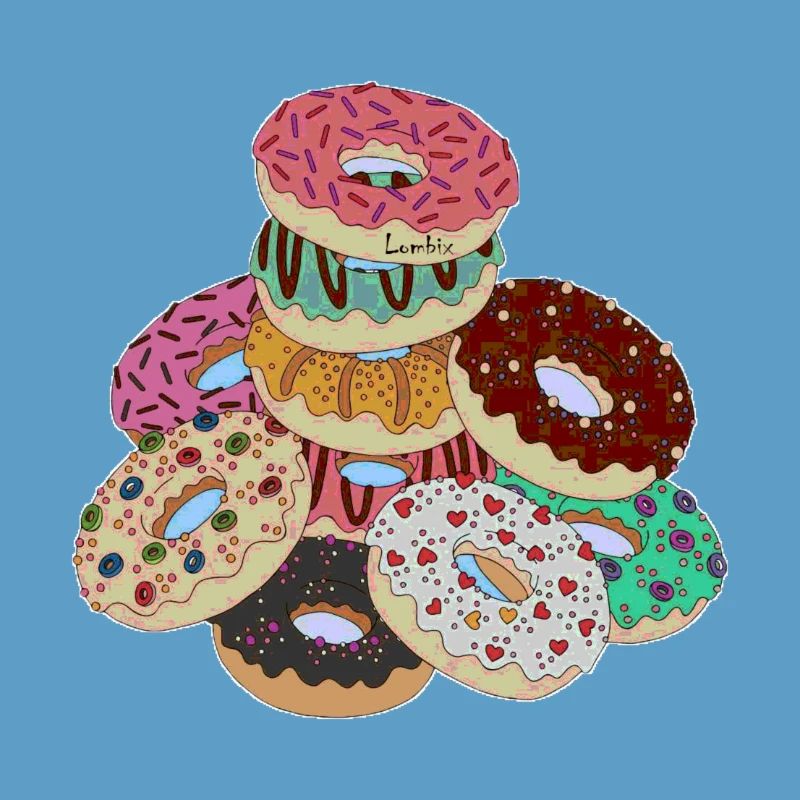 Pyramide der Regenbogen-Donuts