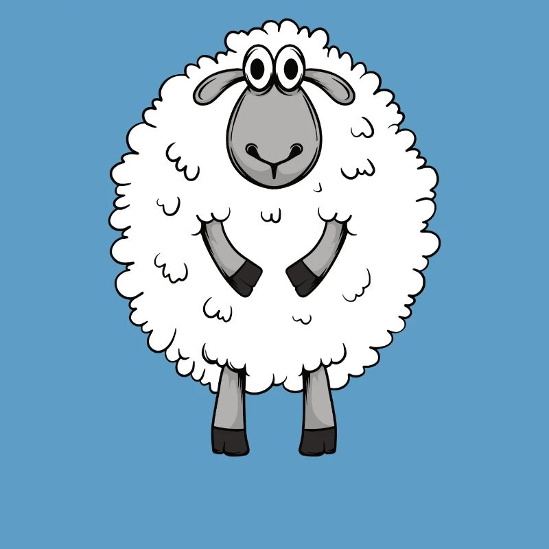 Cute German Shepherd Sheep Motif