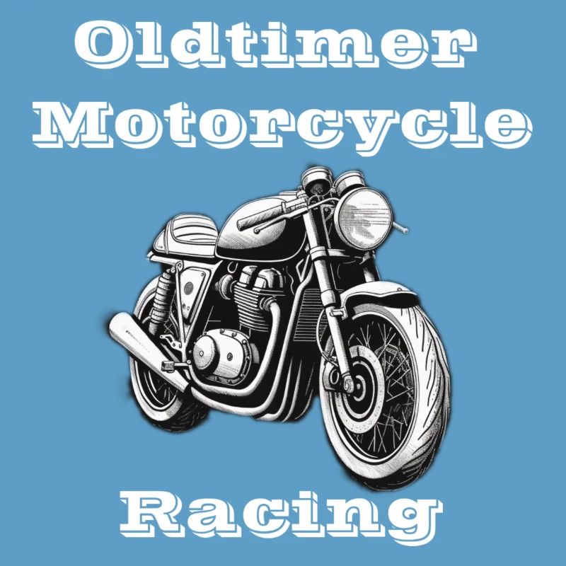 Oldtimer Motorcycle Racing weiß