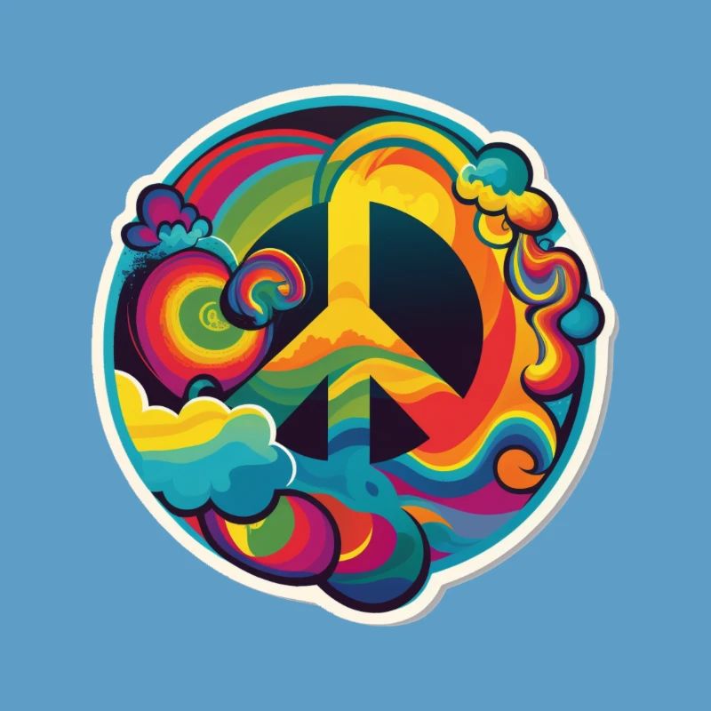 Psychedelisches Peace Zeichen