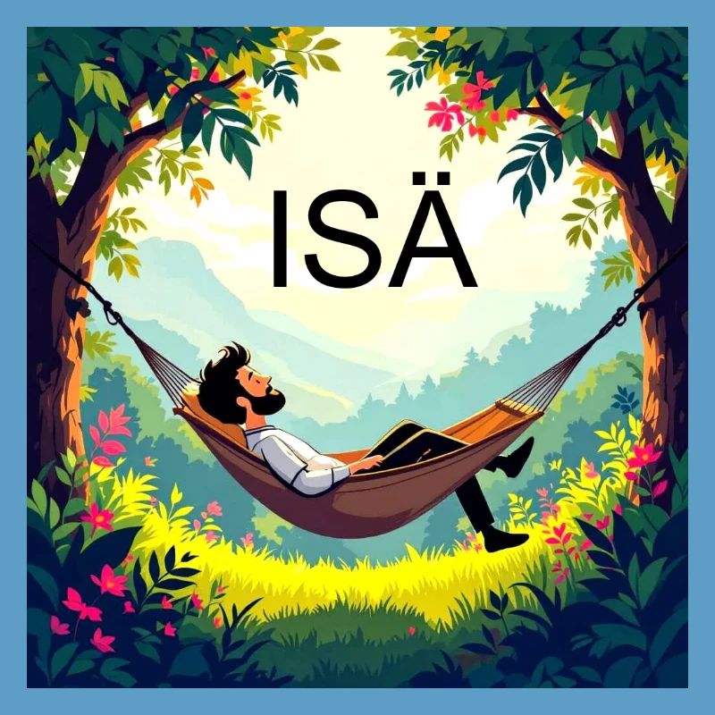 Dad in a hammock