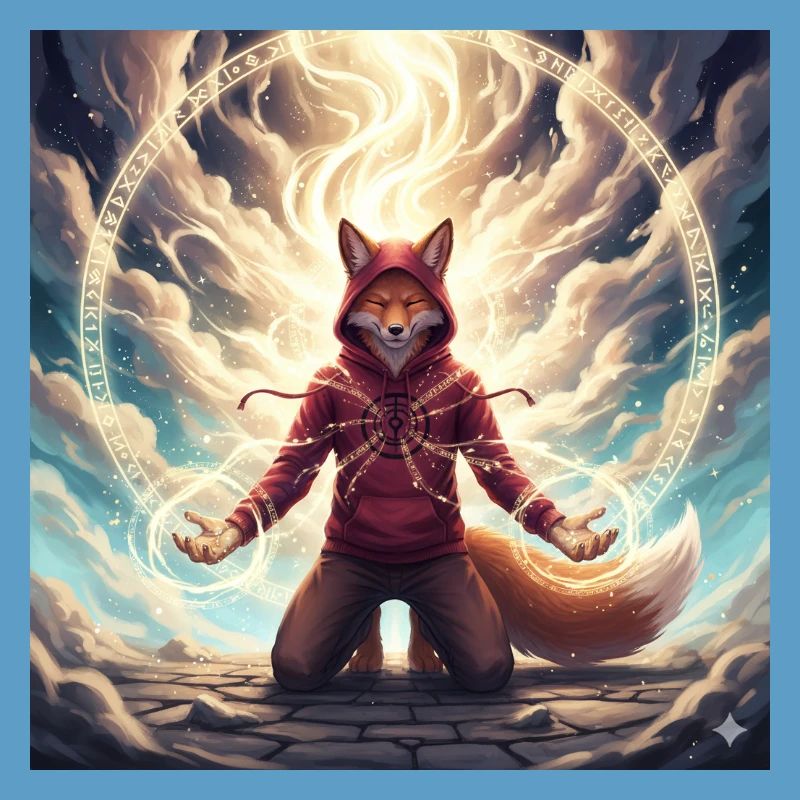 Fox in the Magic Circle Sweat à capuche
