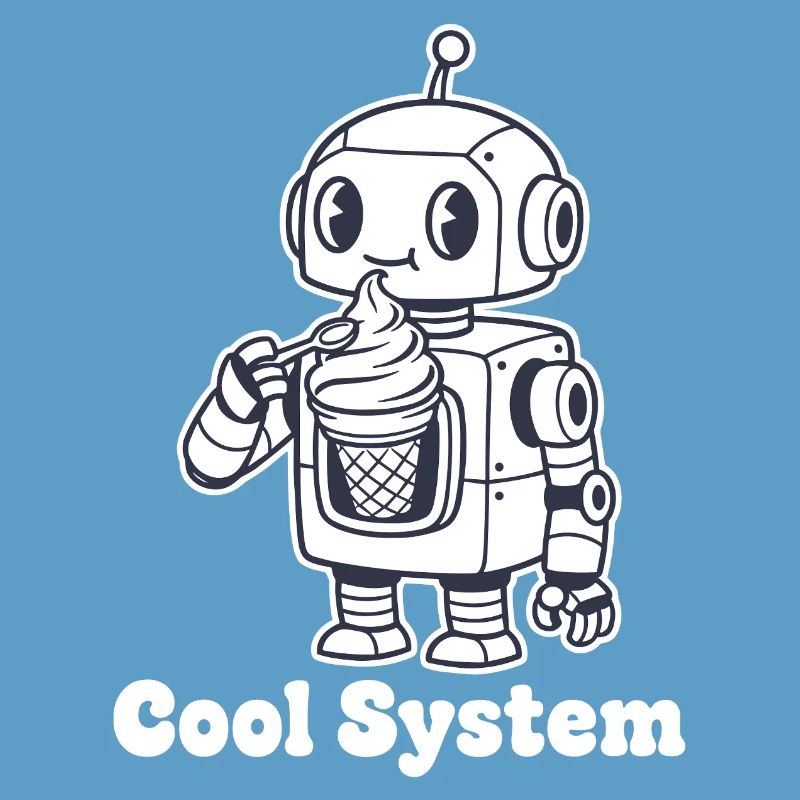 Roboter mit Eiscreme