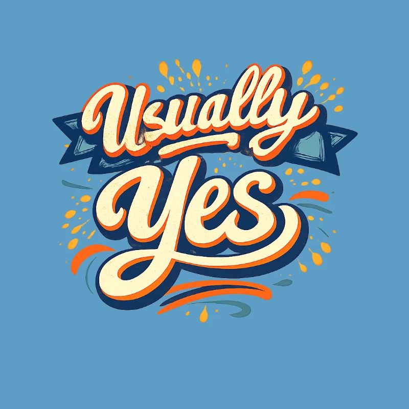 Usually Yes Retro Script