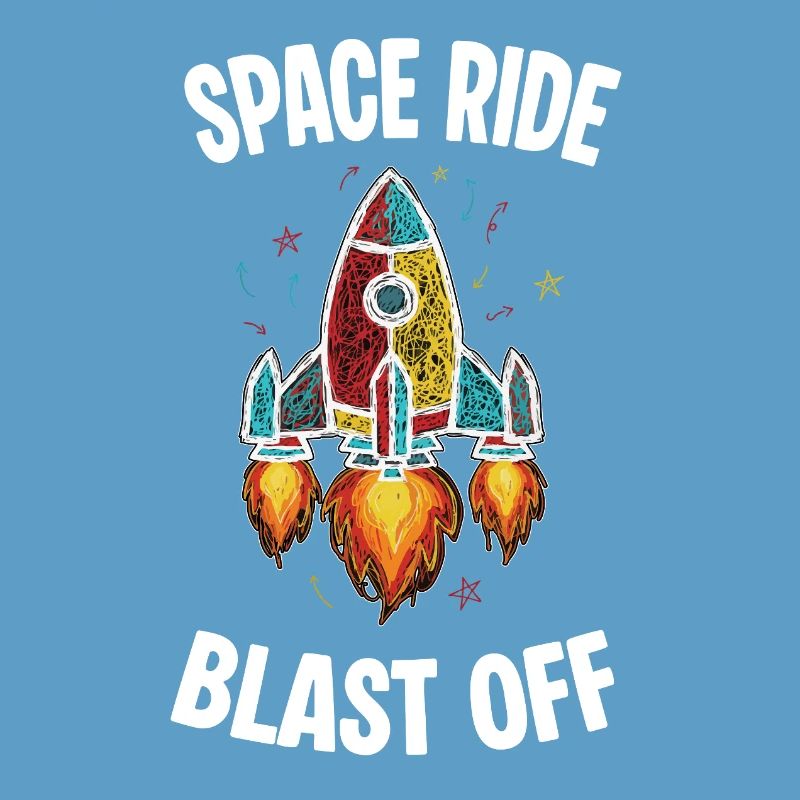 Space Rocket Retro Kritzelei-Explosion