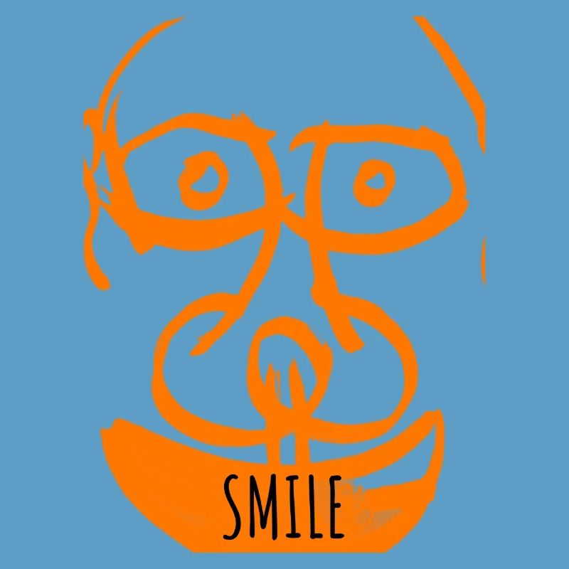 Orange Laughing Face Pattern