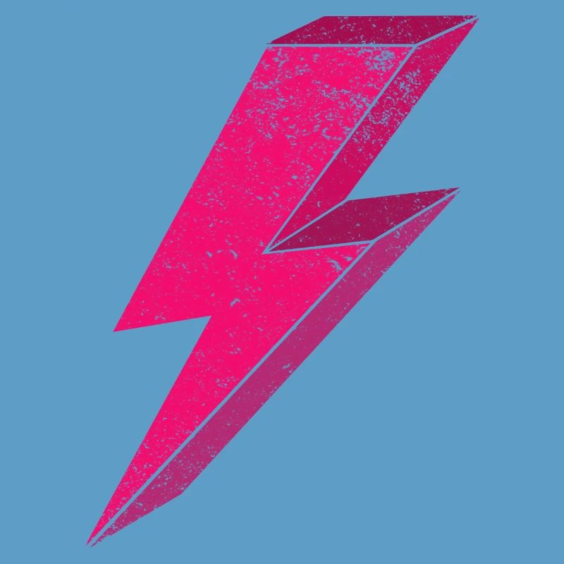 Leuchtender Pink-Blitz-Design 3D