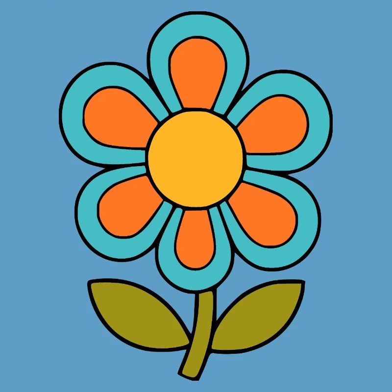 70s flower pattern retro flowerpower
