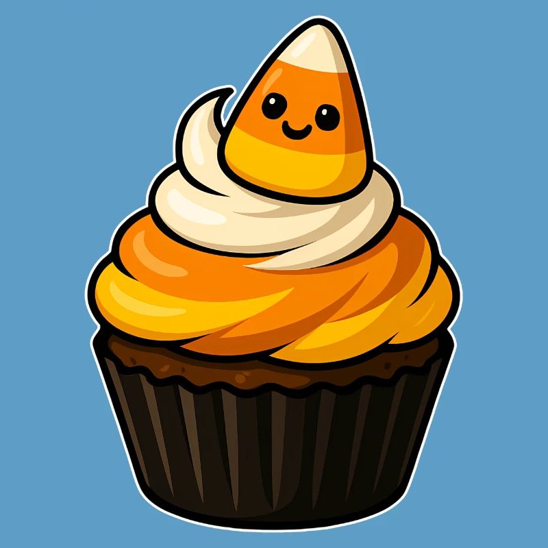 Breloque Cupcake CandyCorn