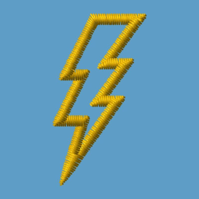 Embroidered lightning bolt