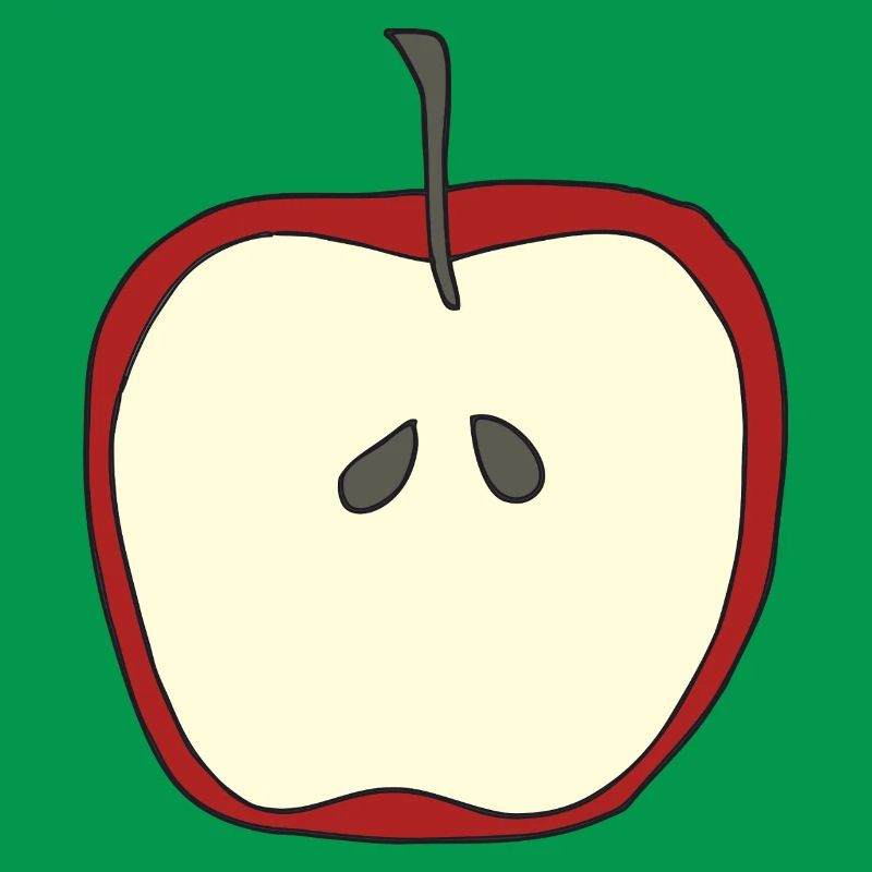 Apple sliced open