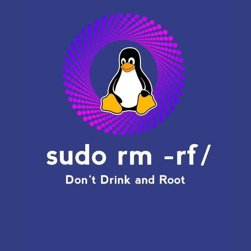 Computer Sys admin Pinguin Nerd pc sudo rm -rf cod