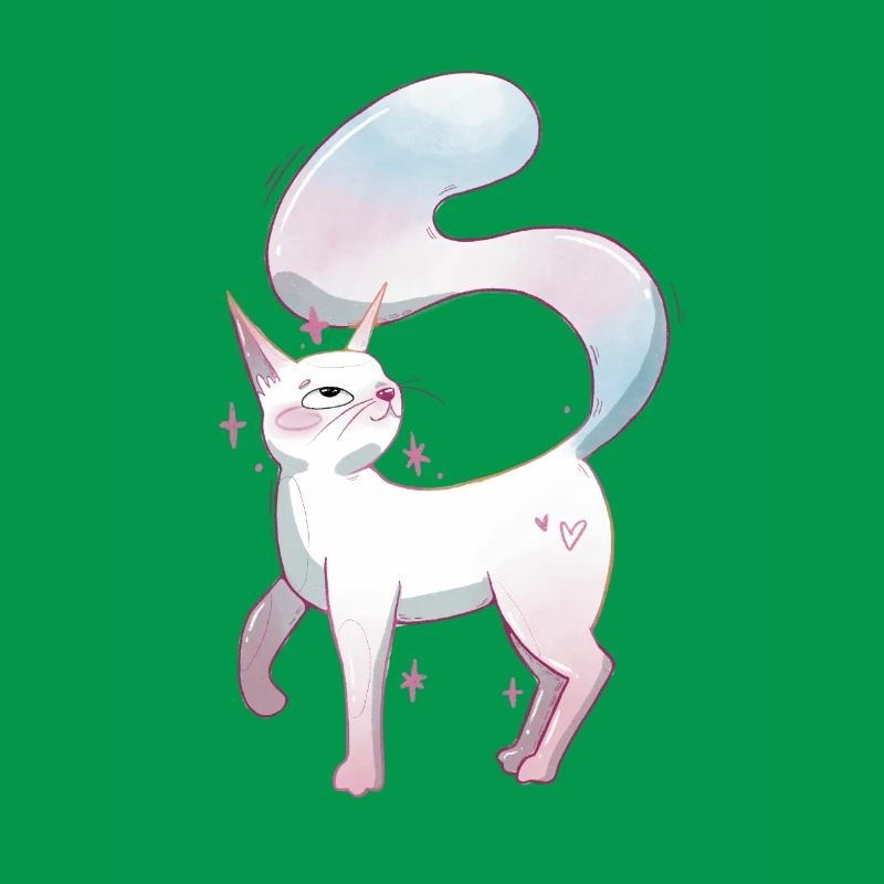 Fierté trans de chat mignon