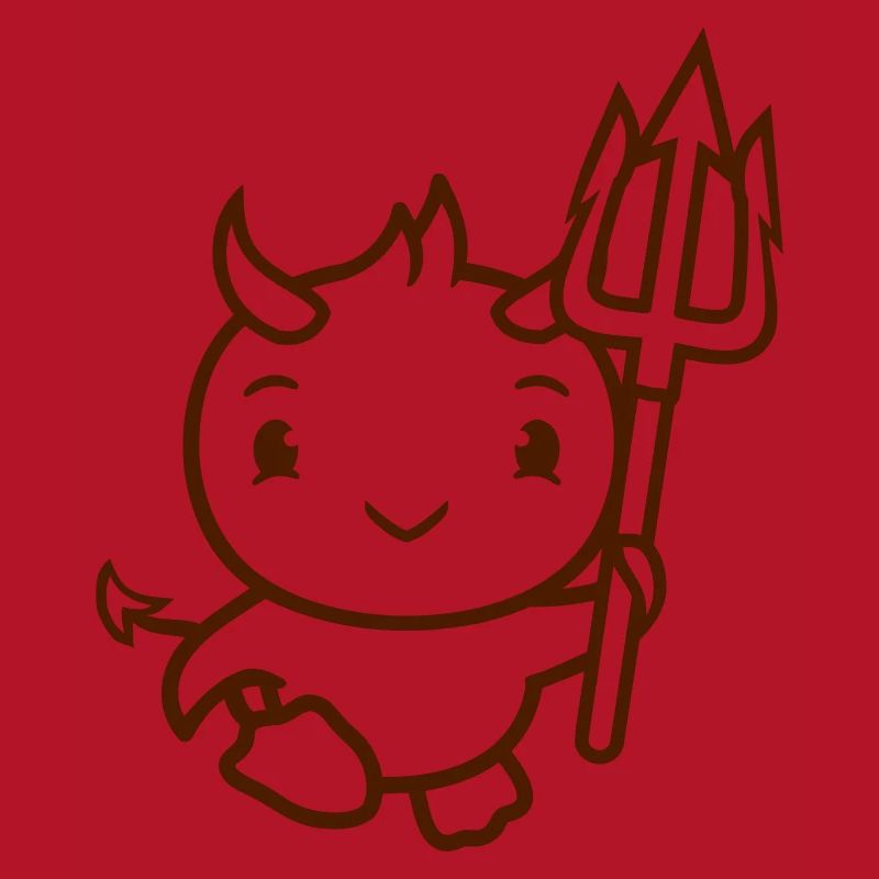 bird devil horns satan trident hell evil cool