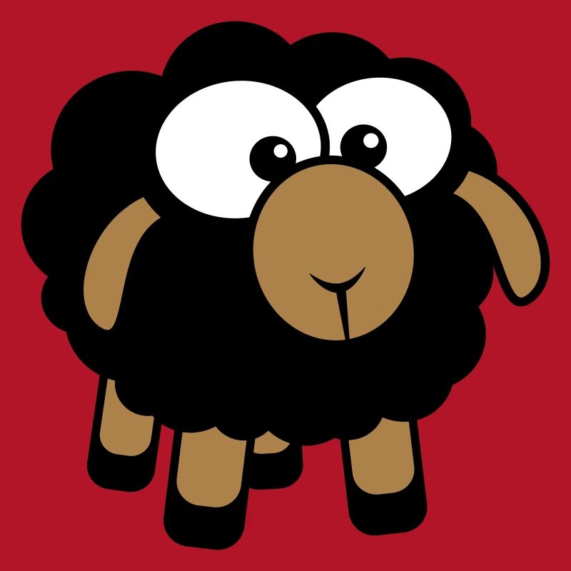 Black Sheep Small Cute Cute Lamb Cool Comic