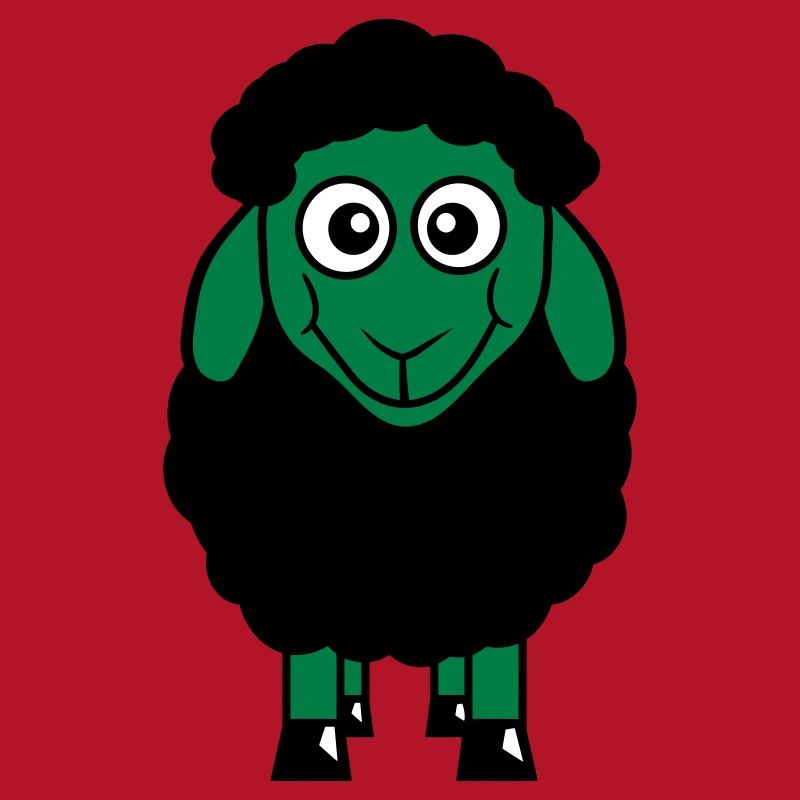 Black Sheep Small Cute Cute Lamb Cool Comic