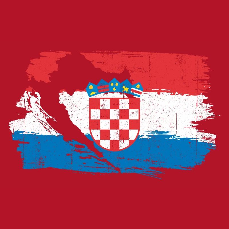 Drapeau croate à la brosse