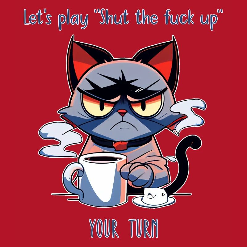 Grim Cat Coffee Sarcasm Saying