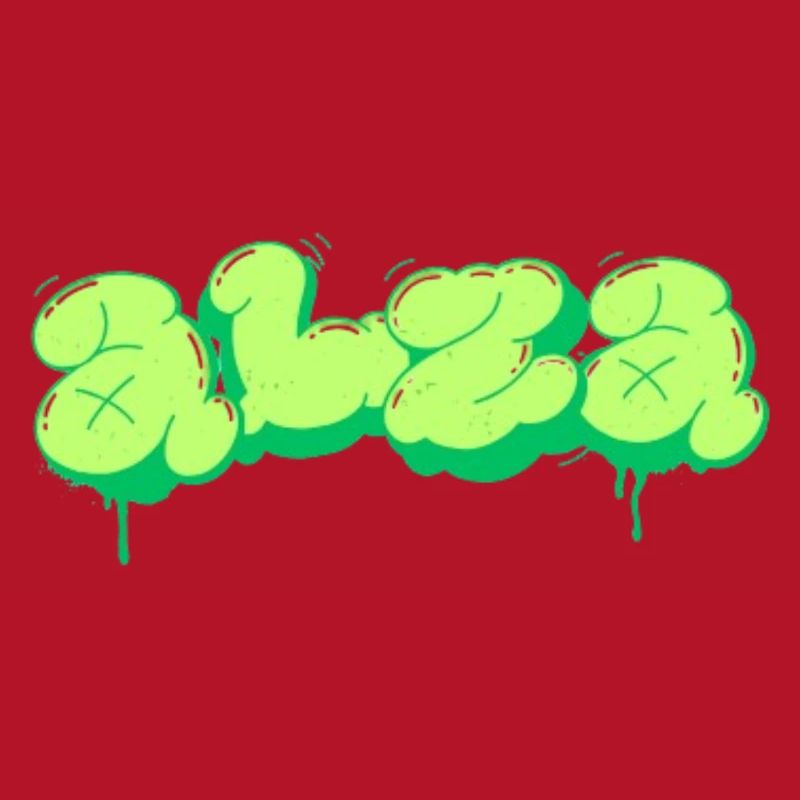 Conception de style graffiti vert vif