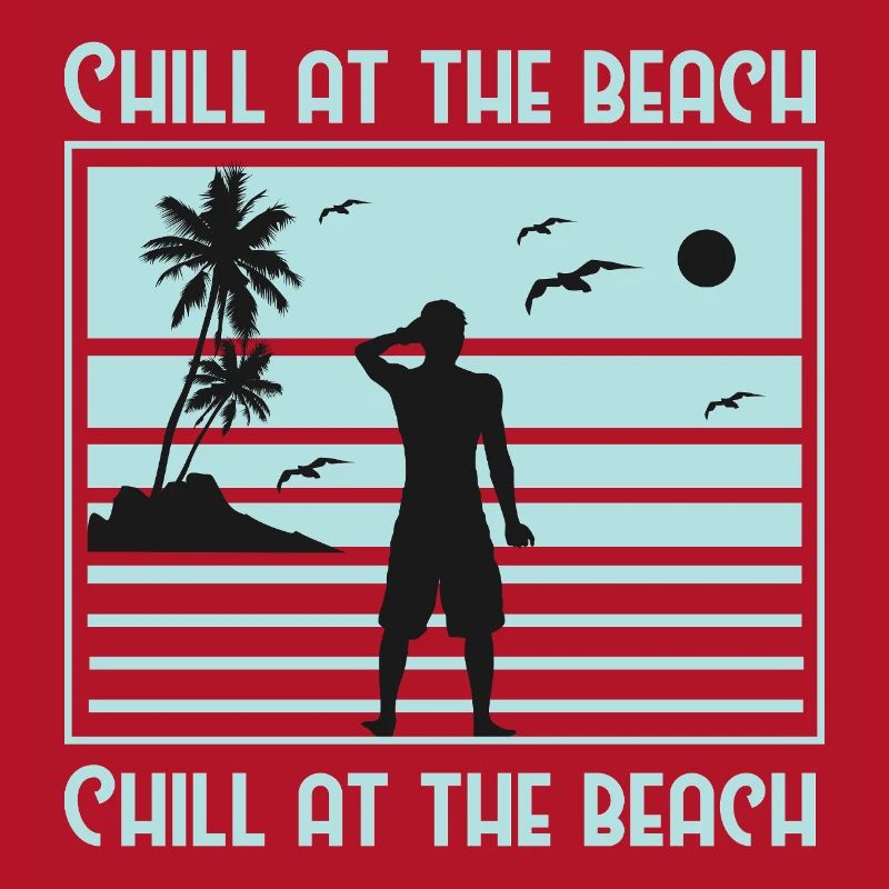 Conception de silhouette de plage décontractée
