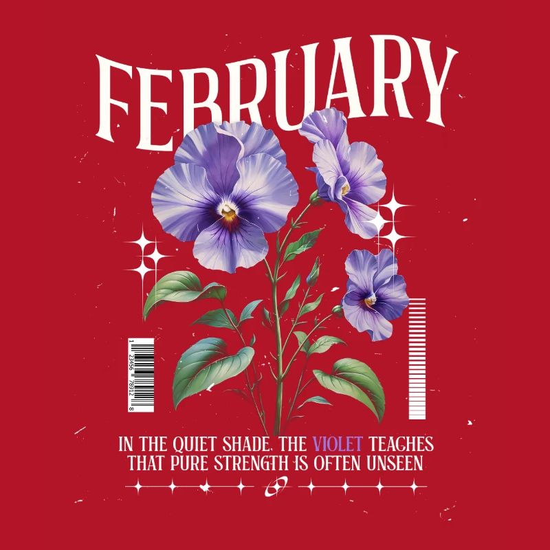 Février Violette Naissance Fleur