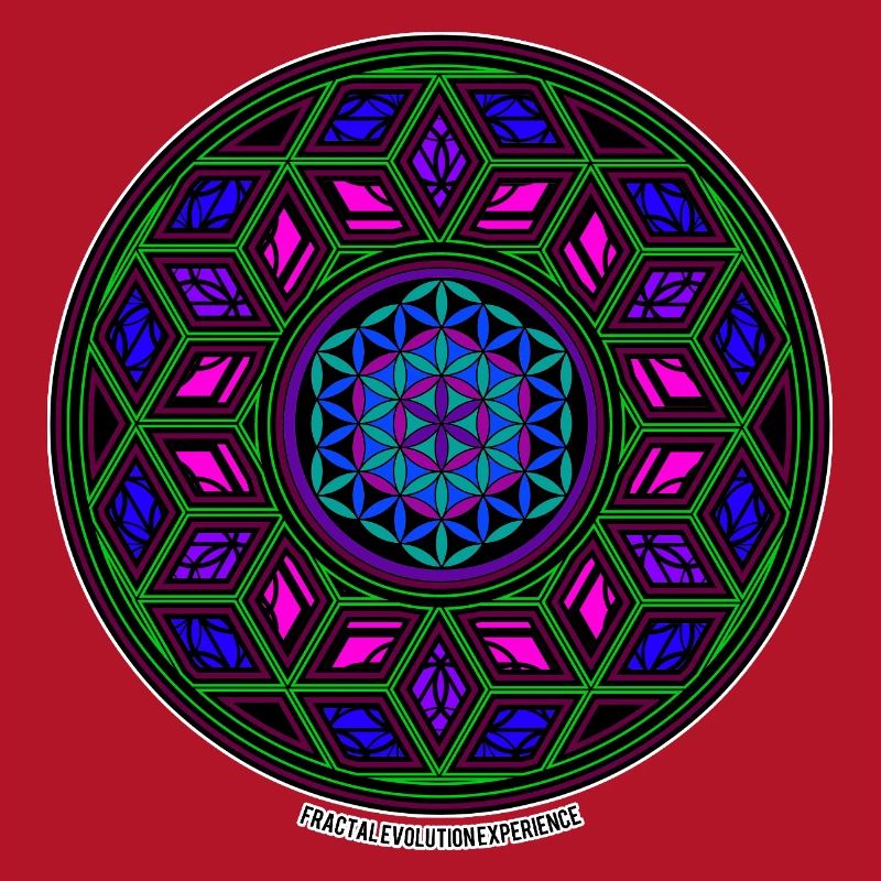 Expérience d’évolution fractale Kaléidoscope Mandala