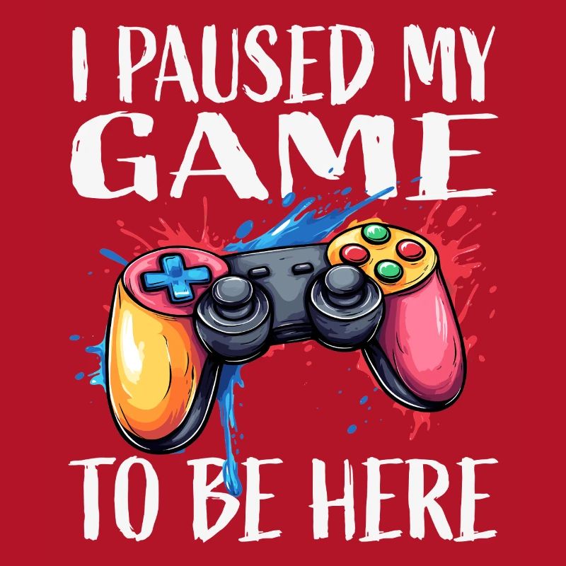 Gamer Pause Controller Farbexplosion
