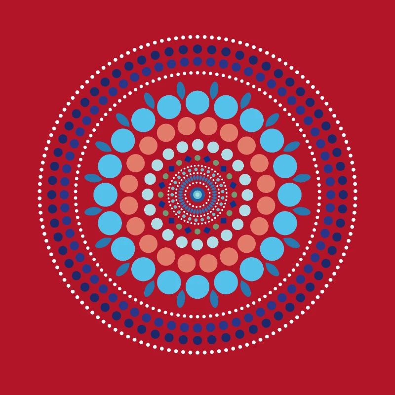 Blue Gradient Dot Mandala