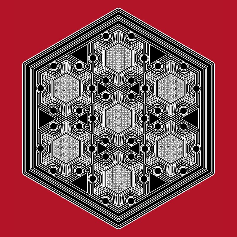 Psytrance Goa Techno Rave Geometry Hexagon Pattern