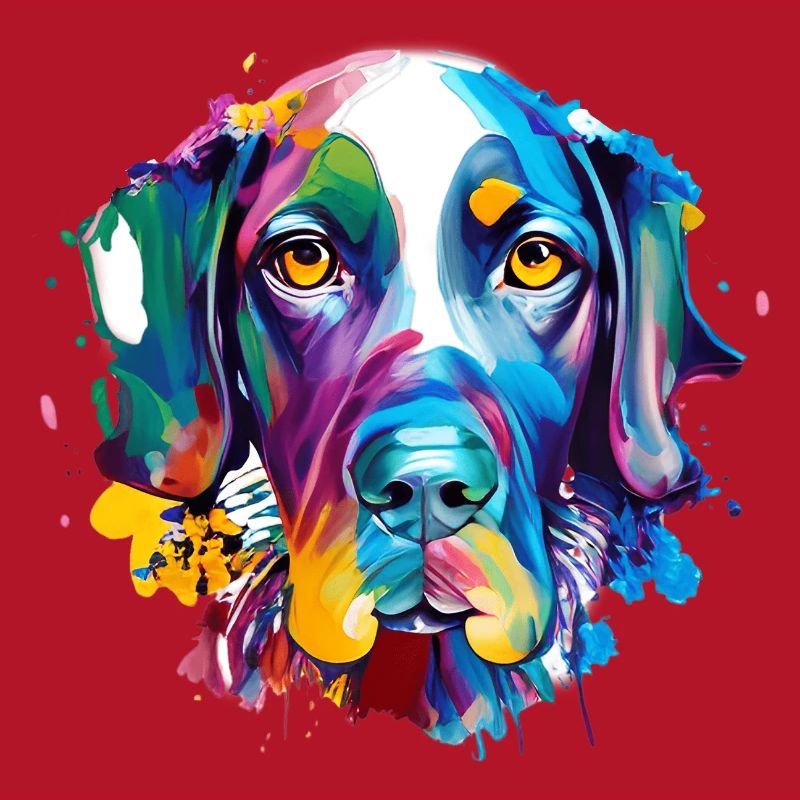 Deutscher Kurzhaar-Pointer GSP Farbenfrohe Hundekunst