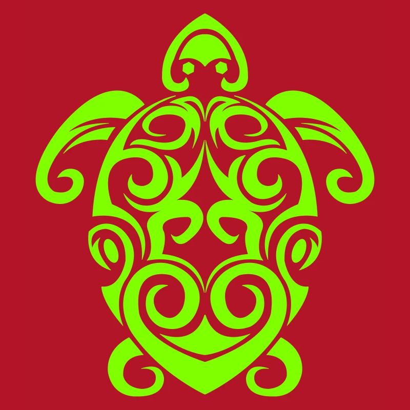 Glowing Turtle Tribal Pattern