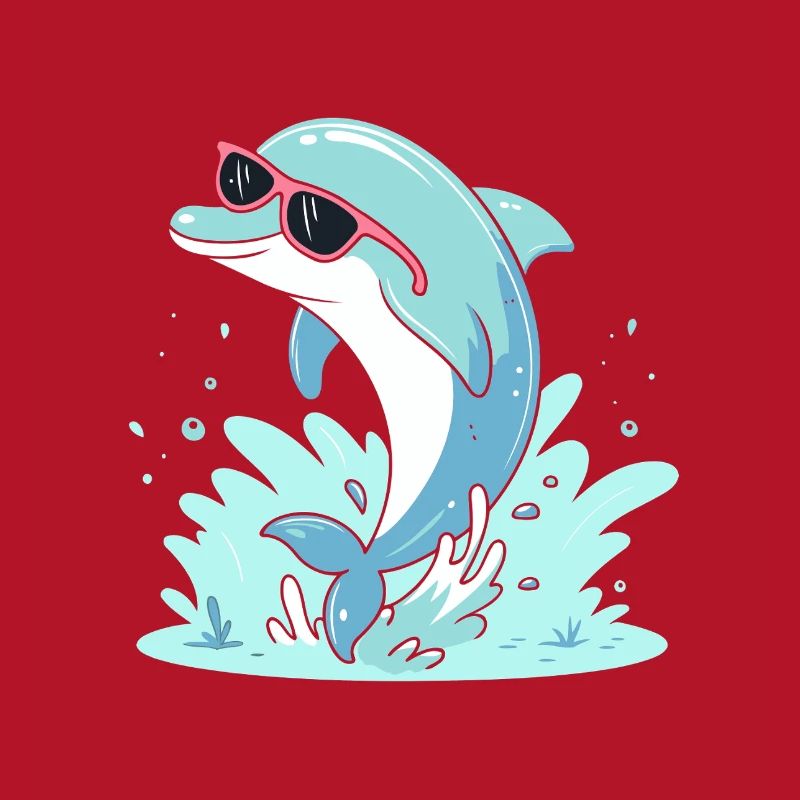 Delfin-Sommer-Pinkbrille