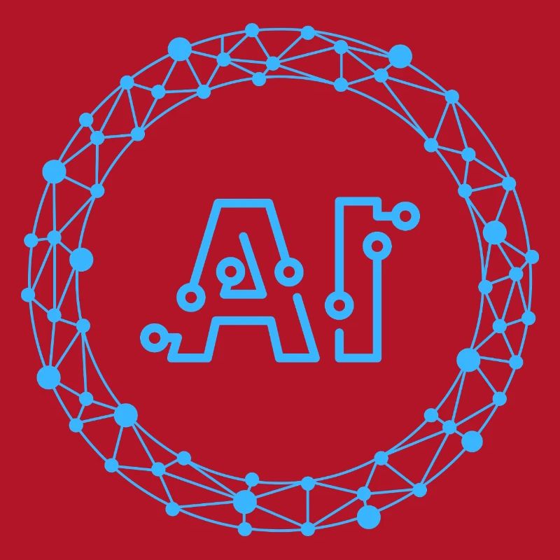 Futuristic AI Data Network Symbol