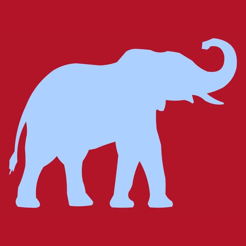 Blauer Elefantenumriss