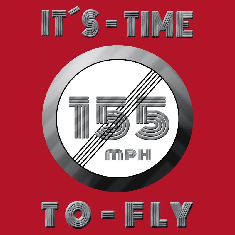 Temps de course 155 mph Design rétro