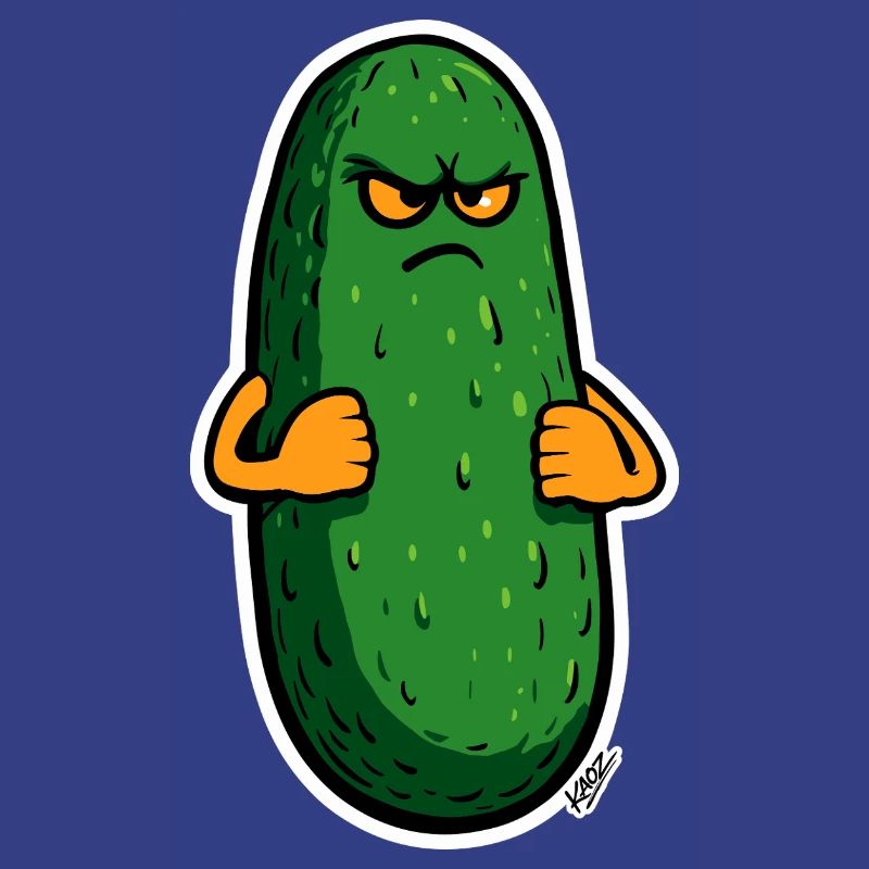 Grumpy Pickle Mascot