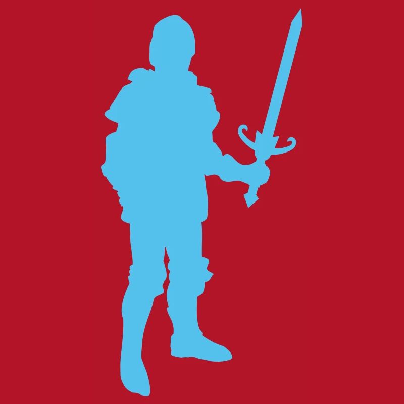 Blauer Ritter Silhouette