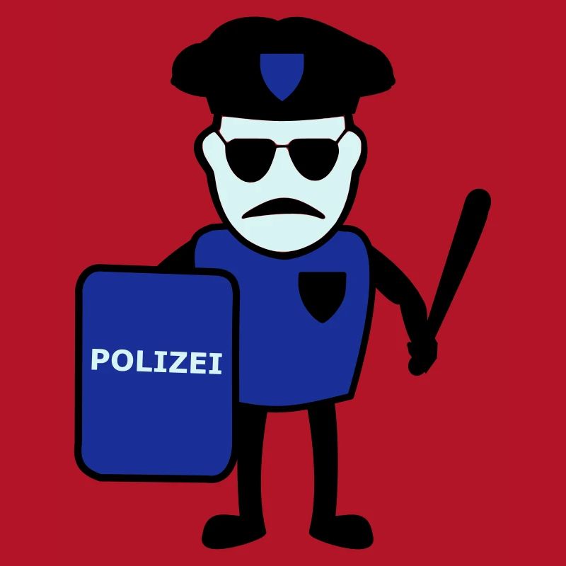 Policeman avec matraque