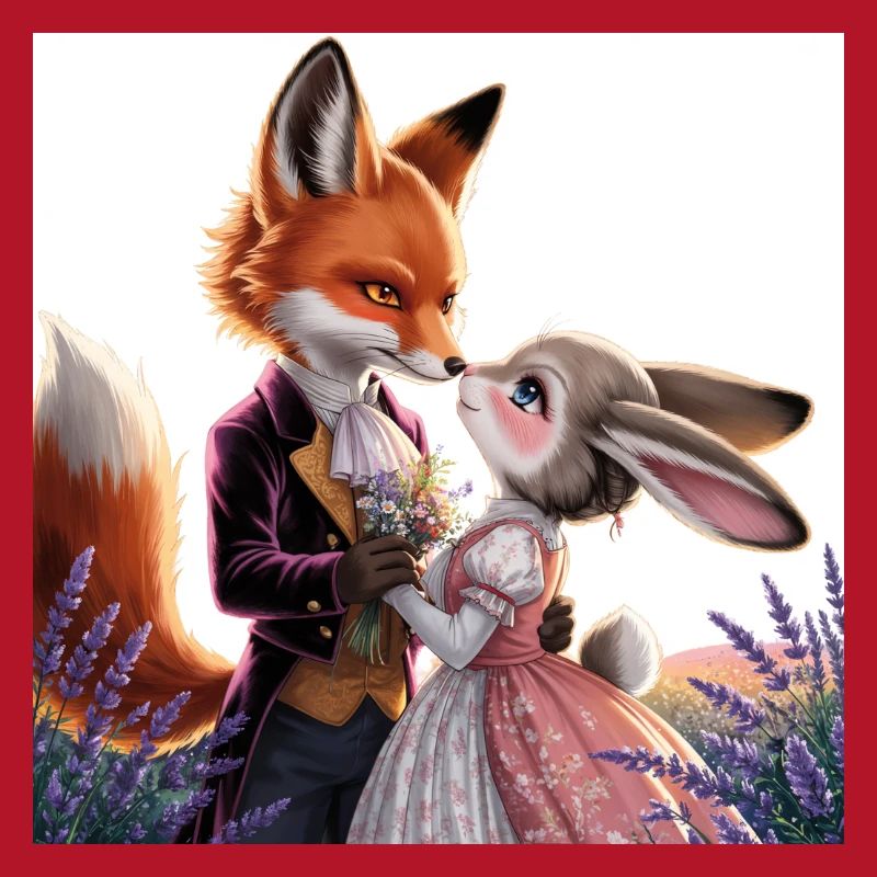 Fabulous wedding: fox and hare