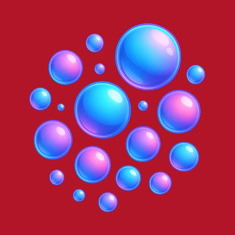 Iridescent bubbles neon colors