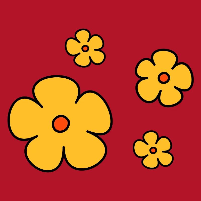 Blumen dreifarbig