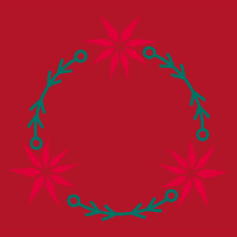 Weihnachtskranz aus Weihnachtsstern