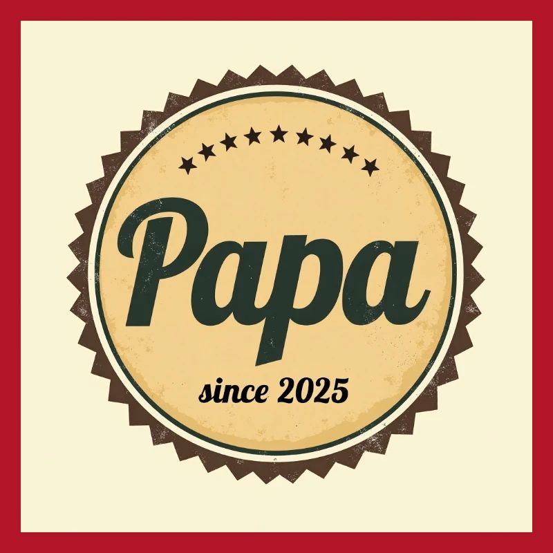 Flux Dev A worn retroinspired logo papa since 2025