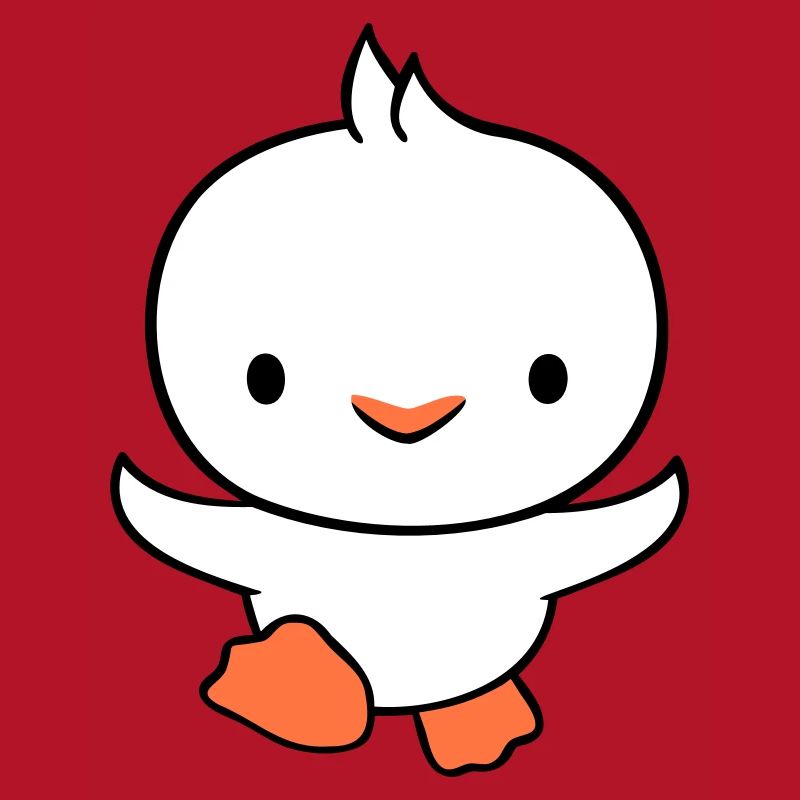 Duck running fast wants to fly cute flutter